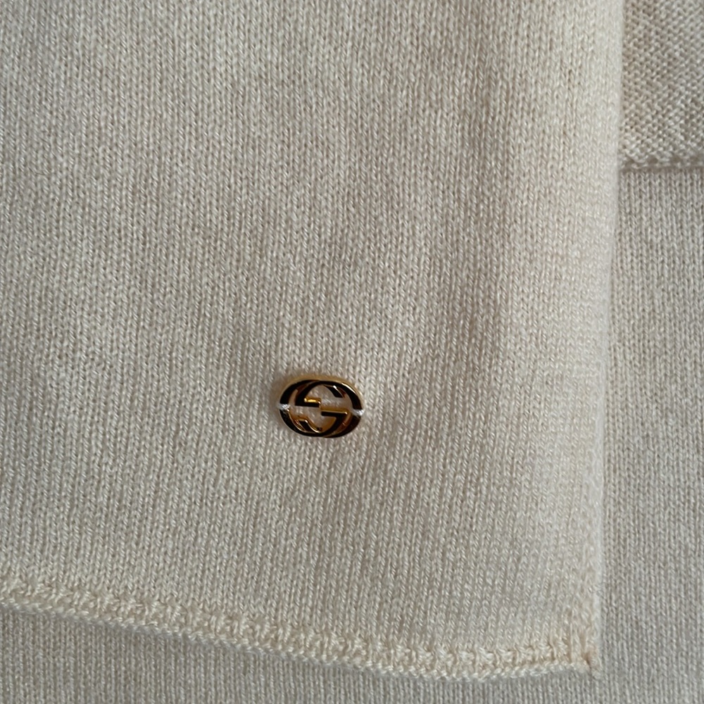 Authentic Gucci Large Cashmere Wrap Scarf Throw - Picture 5 of 15